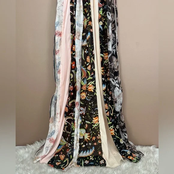 {Altar'd State} Sleeveless Boho Mixed Media Floral Maxi Dress - Womens Small - Picture 7 of 10